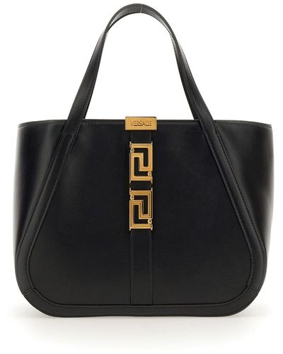 Versace Goddess Greek Shopper Bag - Black