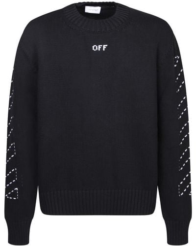 Blue Off-White c/o Virgil Abloh Sweaters and knitwear for Men | Lyst