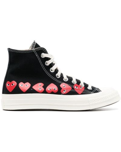 Comme des Garçons Multi Red Heart Chuck Taylor All Star '70 High Trainers - Black
