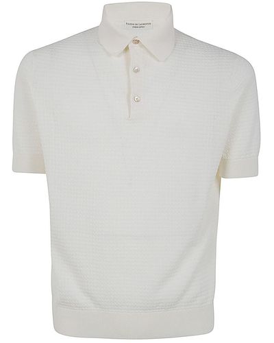 FILIPPO DE LAURENTIIS Short Sleeves Three Buttons Polo Shirt - White