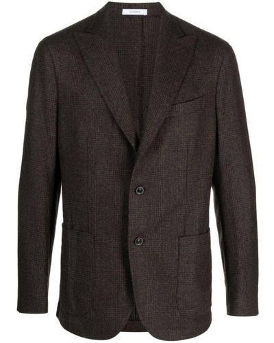 Boglioli Single-breasted Wool Jacket - Black