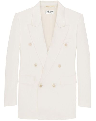 Saint Laurent Double-breasted Jacket Clothing - Natural