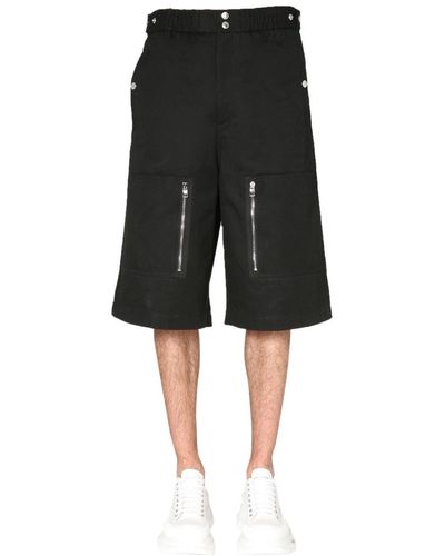 Alexander McQueen Japanese Gabardine Shorts - Black