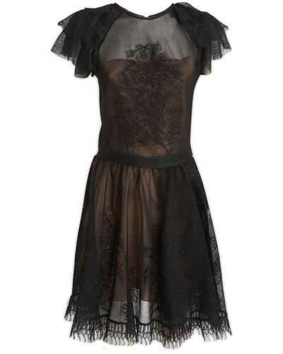 Amber Knit Tie Shoulder Mini Dress  Black  Aje  Aje NZ