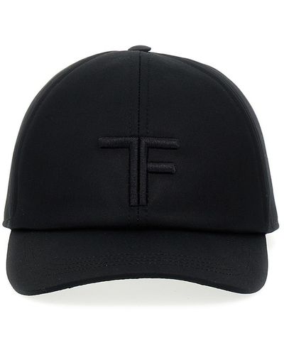 Tom Ford Logo Embroidery Cap Hats - Black