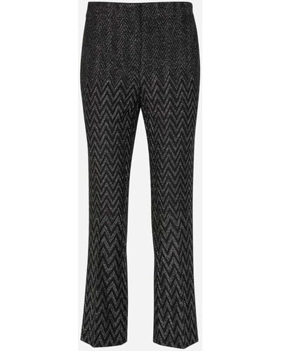 Missoni Zigzag Knit Trousers - Black