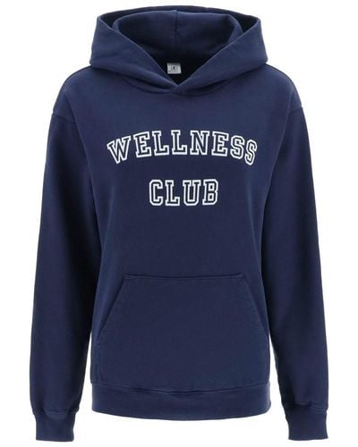 Sporty & Rich Sporty Rich Hoodie With Lettering Logo - Blue