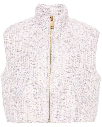 Khrisjoy Joy Vest Tweed Cropped Clothing - Pink