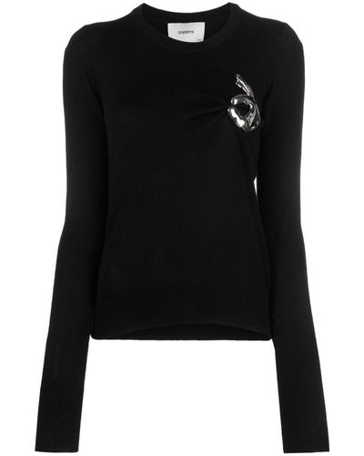 Coperni Emoji Virgin Wool Sweater - Black