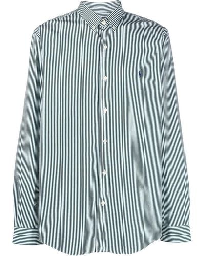 Polo Ralph Lauren Ctn Str Poplin Long Sleeve Sport Shirt Clothing - Blue