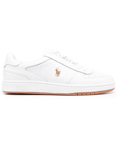 Polo Ralph Lauren Polo Court Low-top Leather Sneakers - White