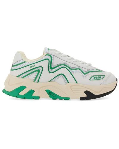 MSGM Vortex Sneaker With Vibram Sole - Green