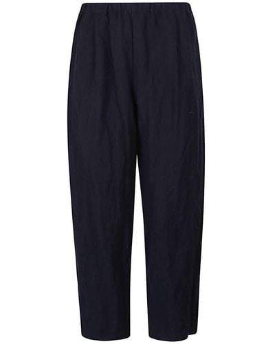 Apuntob Cotton And Wool Blend Trousers - Blue