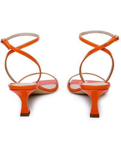 Casadei Tiffany Leather Sandals - Orange