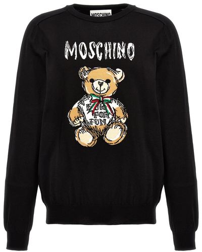 Moschino Archive Teddy Sweater, Cardigans - Black