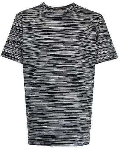 Missoni Striped Cotton T-shirt - Gray
