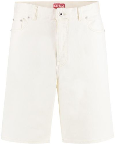 KENZO Denim Bermuda Shorts - White