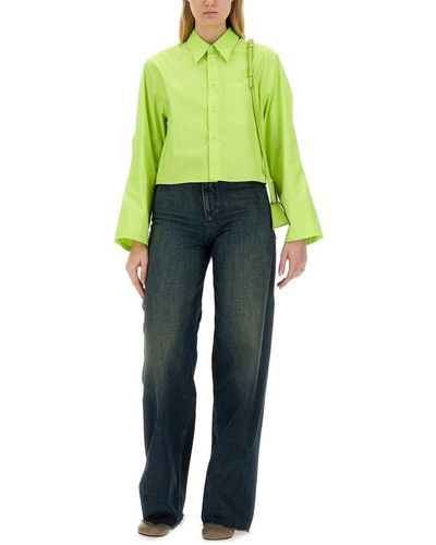 MM6 by Maison Martin Margiela Cropped Fit Shirt - Yellow