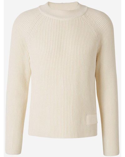 Ami Paris Ami Paris Cable Knit Sweater - White