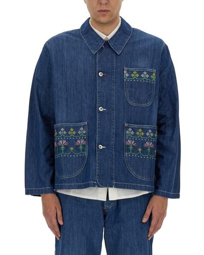 YMC Jacket With Embroidery - Blue
