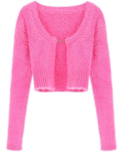 Jacquemus La Maille Neve Cropped Top - Pink