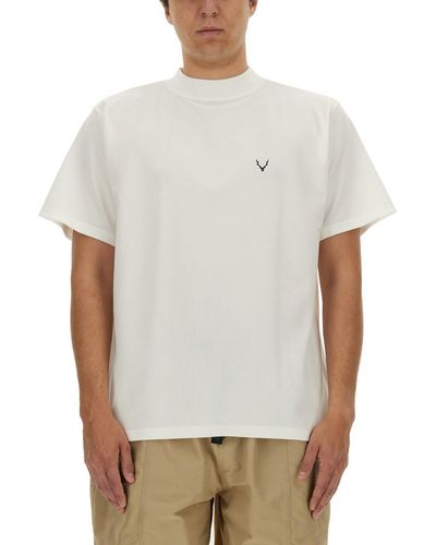 South2 West8 T-Shirt With Logo - White