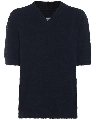 Maison Margiela Cotton Blent T-Shirt - Blue