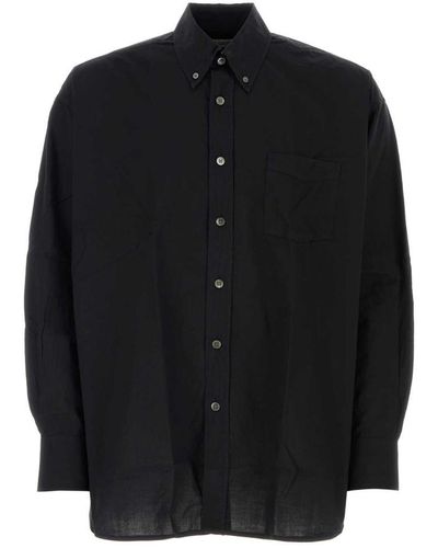 Our Legacy Borrowed Bd Cotton Button-Down Shirt - Black