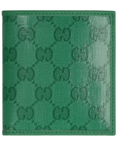 Gucci Fabric Bi-fold Wallet - Green