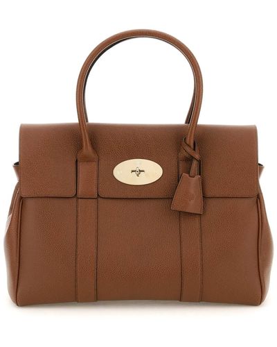 Mulberry Bayswater Grained Leather Bag - Brown