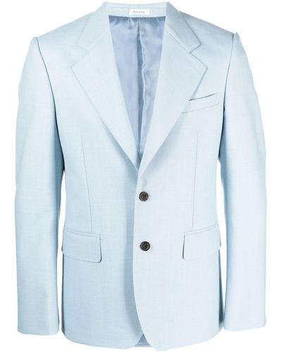 Alexander McQueen Single-breasted Tailored Blazer - Blue