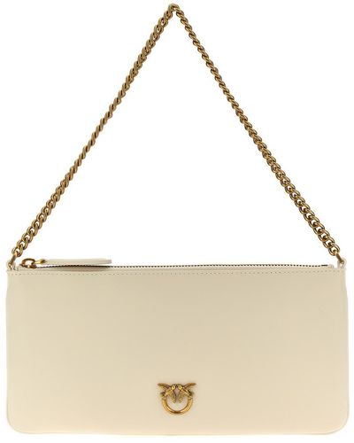 Pinko Horizontal Flat Clutch - Natural