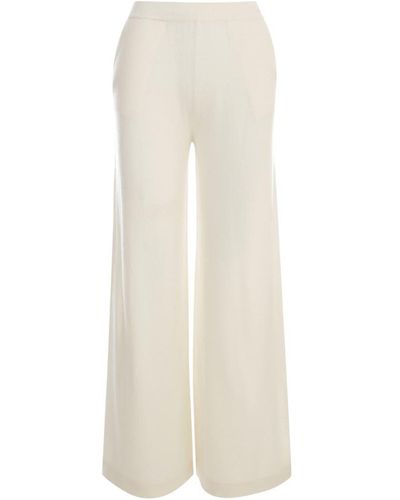Oyuna Knitted Maxi Trousers Lazio Clothing - White