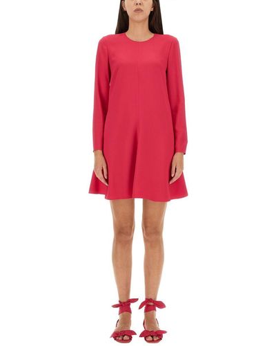 RED Valentino Crepe Envers Satin Dress - Red