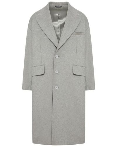 Dolce & Gabbana Single Breasted Coat - Gray