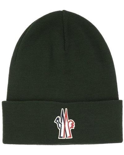 3 MONCLER GRENOBLE Tricot Beanie - Green