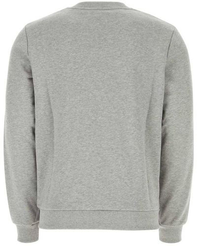 A.P.C. Melange Grey Cotton Sweatshirt