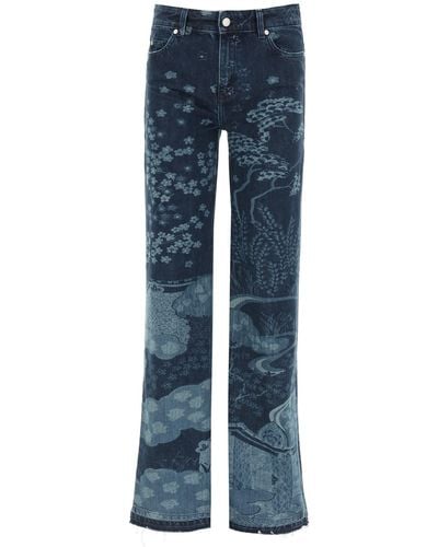 RED Valentino All-over Printed Jeans - Blue