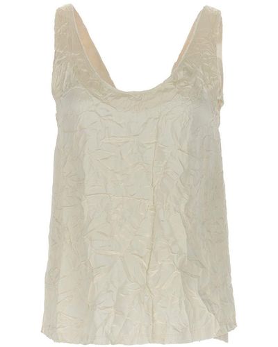 Lanvin Splitted Tank Top Tops - Natural