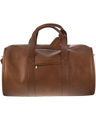 Brunello Cucinelli Leather Active Bag - Brown