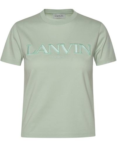Lanvin T-shirt In Cotone Salvia - Green