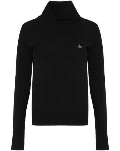 Vivienne Westwood Giulia Virgin-Wool Turtleneck Sweater - Black