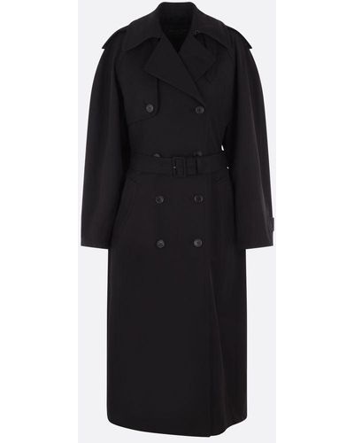 Balenciaga Garde-Robe Hourglass Trench Coat - Black