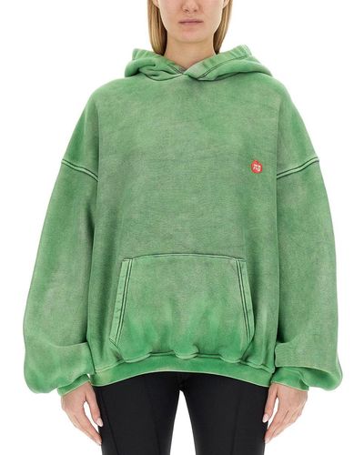 Alexander Wang Sweatshirt With Logo - Green