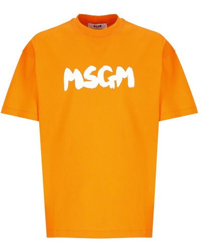 MSGM T-shirts And Polos Orange