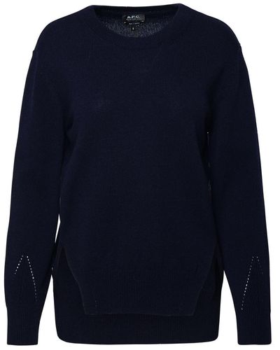 A.P.C. Blue Wool Lucy Sweater