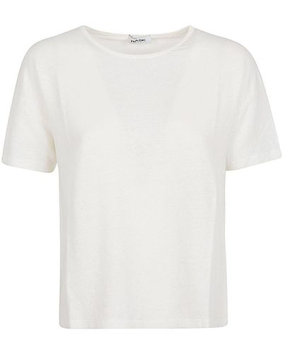Base London Linen Jersey T-Shirt - White