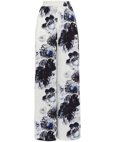 Alexander McQueen Floral Trousers - White