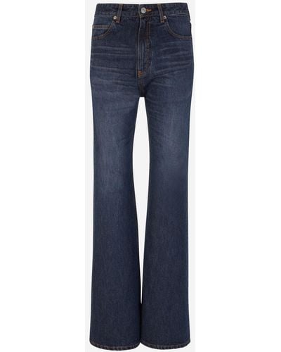 Balenciaga Cotton Flare Jeans - Blue