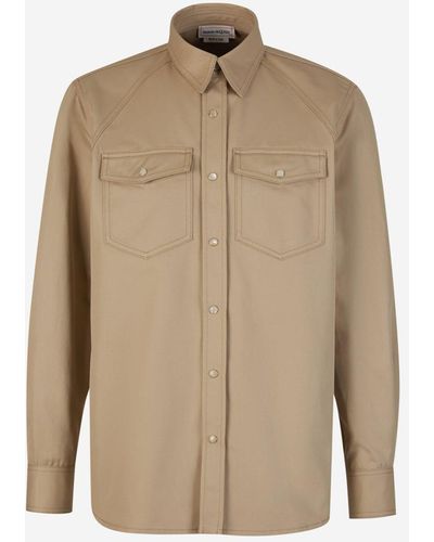 Alexander McQueen Cotton Overshirt - Natural